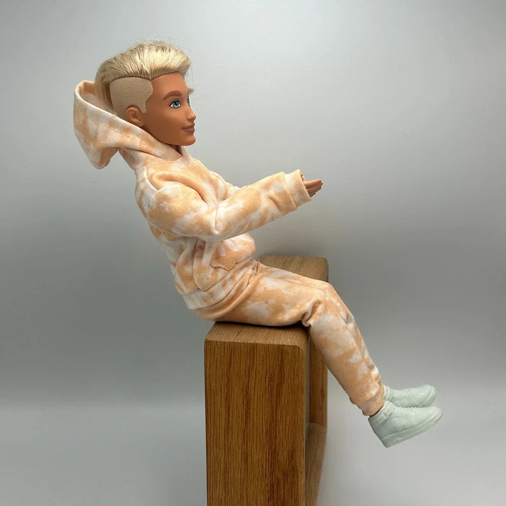 Barbie Dream Besties Ken Posable Fashion Doll Mattel Malibu Tie Dye Hoodie Shoes